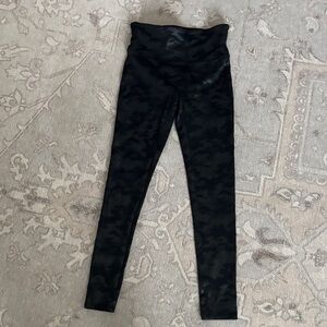 SPANX Black Camouflage Leggings